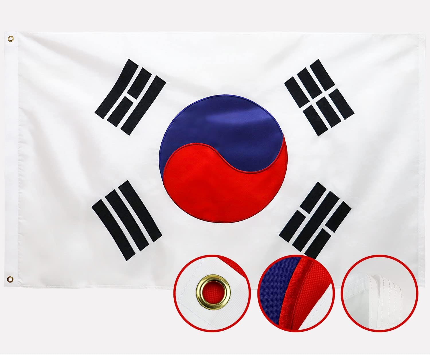 错那韩国国旗 3x5ft